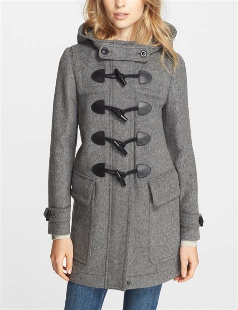 Burberry Finsdale Wool Duffle Coat Women 